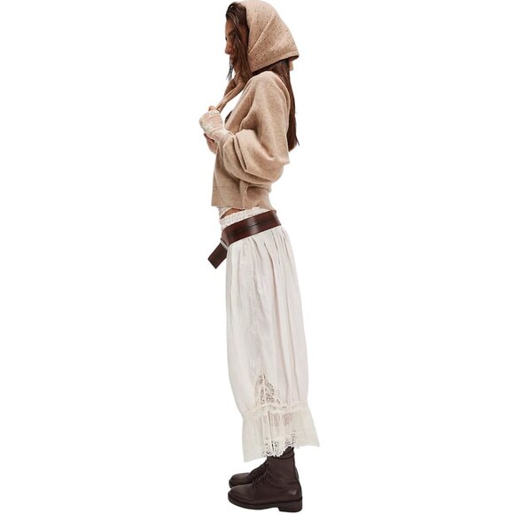 Free People Forever Young Sleep Capri Pants Ivory Lace Trim XS New With Tags - Picture 12 of 16